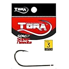 Tora 50457 Super Needle Point Karbon Çelik Siyah Nikel İğne 10'lu Paket