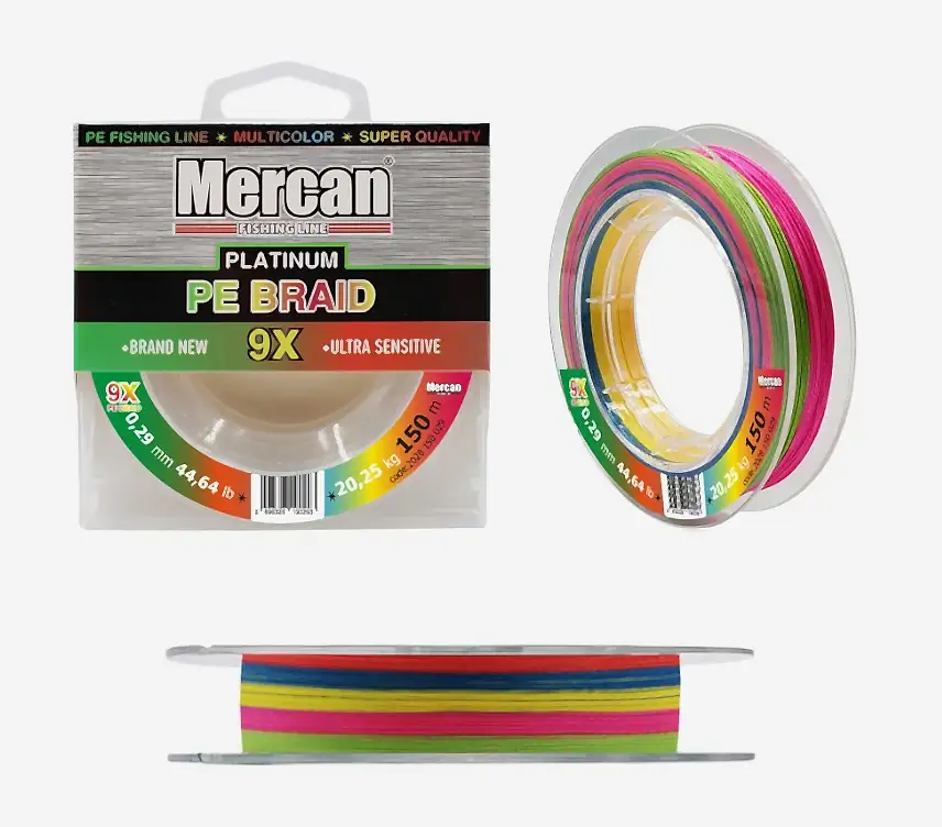 Mercan PE ÖRGÜ x9 150 M ip Misina Çok Renkli