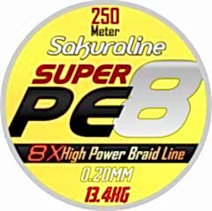 Sakura Super PE Braided 8Kat Örgü İp Misina 250m UHMW